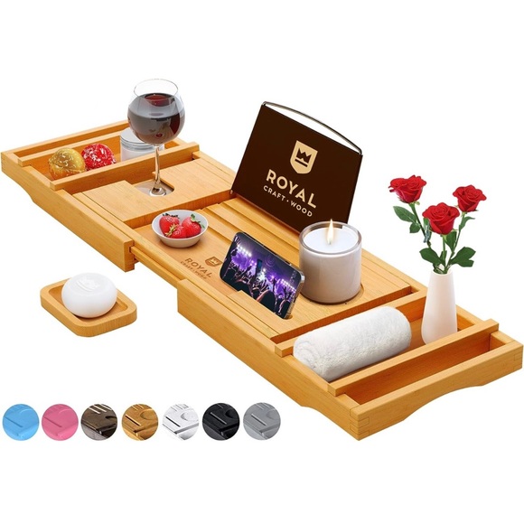 NEW Luxury Bathtub Caddy Tray - Picture 2 of 11